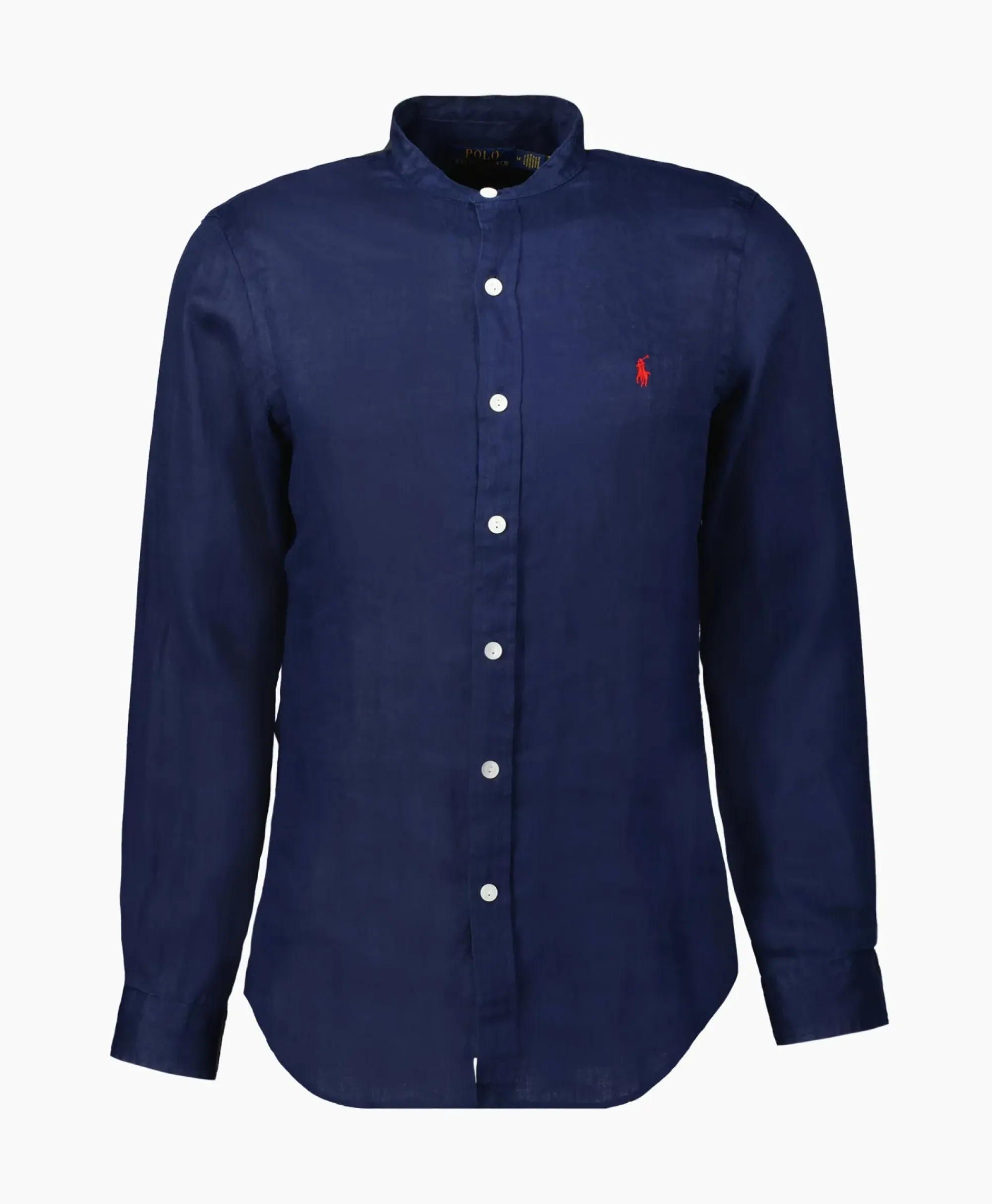 Overhemden^Ralph Lauren Overhemd Pd Linen Donker Blauw