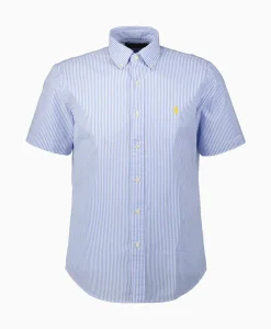 Overhemden^Ralph Lauren Overhemd Seersucker Short Sleeve Licht Blauw