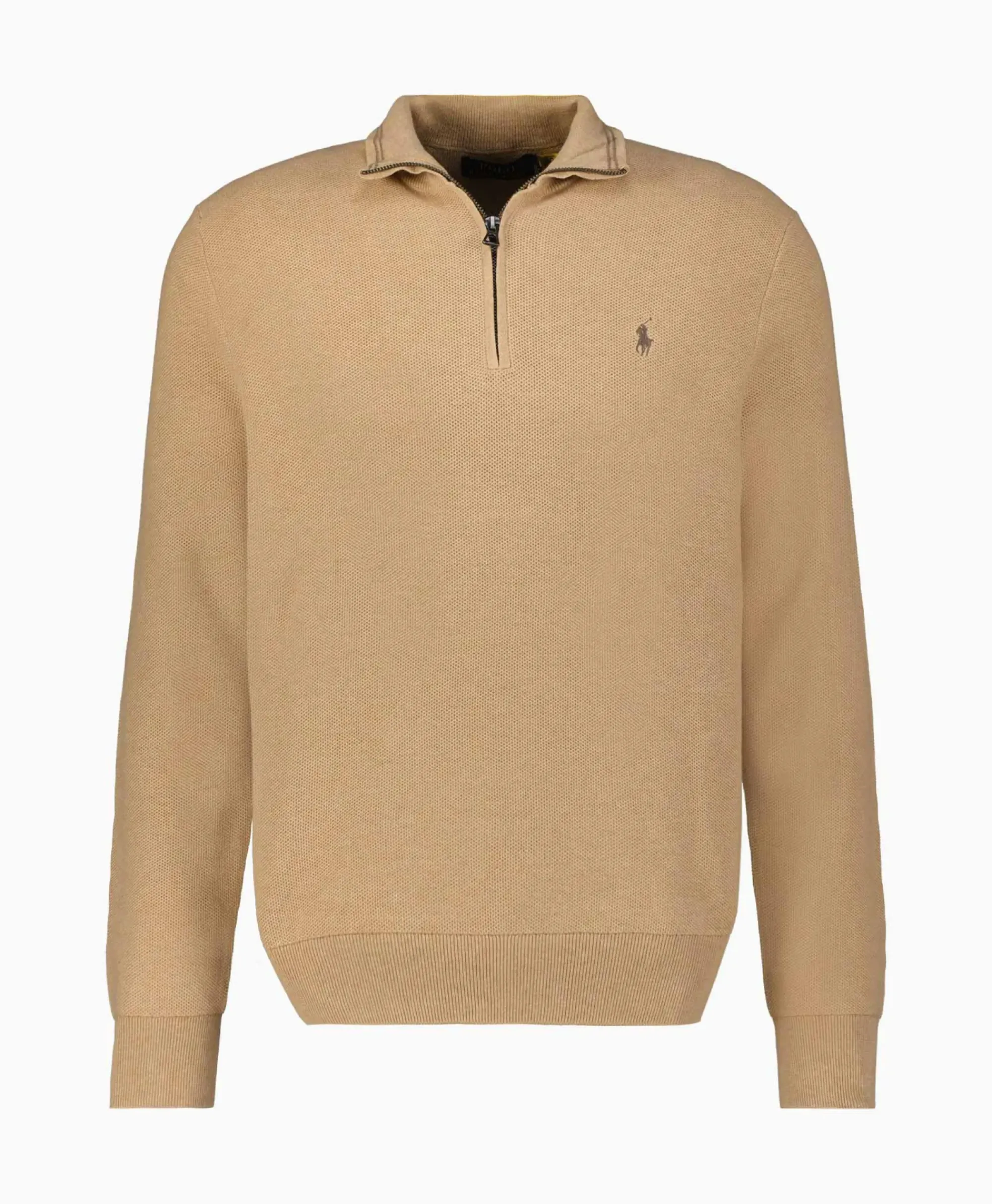 Truien^Ralph Lauren Pullover Quarterzip Cotton Beige