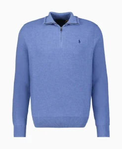 Truien^Ralph Lauren Pullover Quarterzip Cotton Blauw