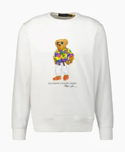 Truien^Ralph Lauren Sweater Graphic Fleece Wit