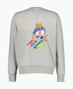 Truien^Ralph Lauren Sweater Paint Bear Grijs