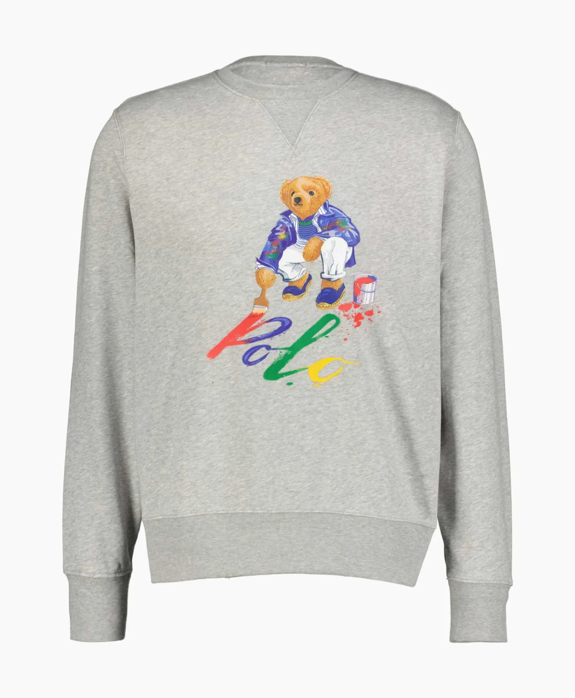 Truien^Ralph Lauren Sweater Paint Bear Grijs