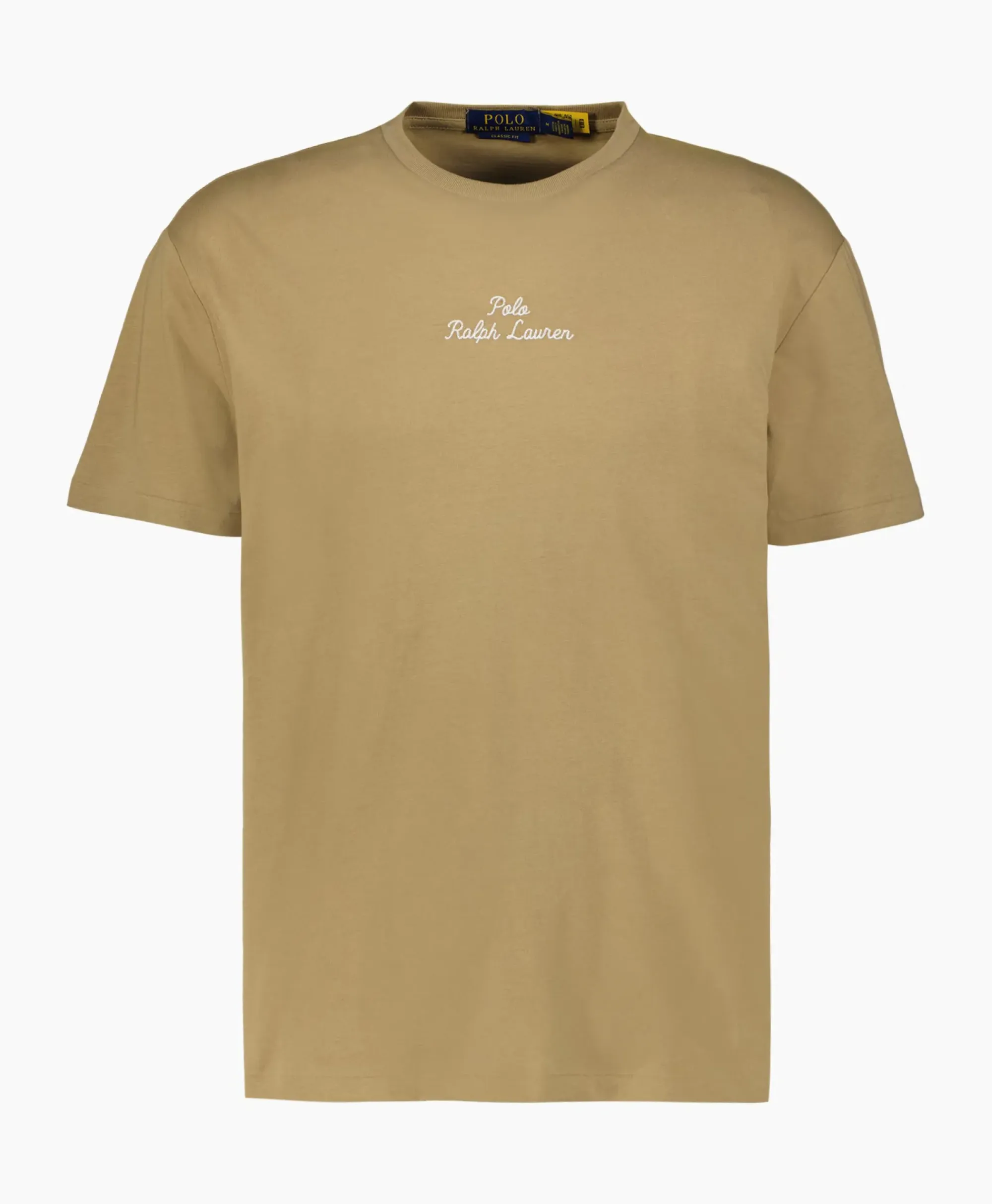 T-Shirts^Ralph Lauren T-Shirt Korte Mouw Jersey Mid Logo Zand