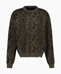 Truien^Represent Gebreide Trui Camo Groen