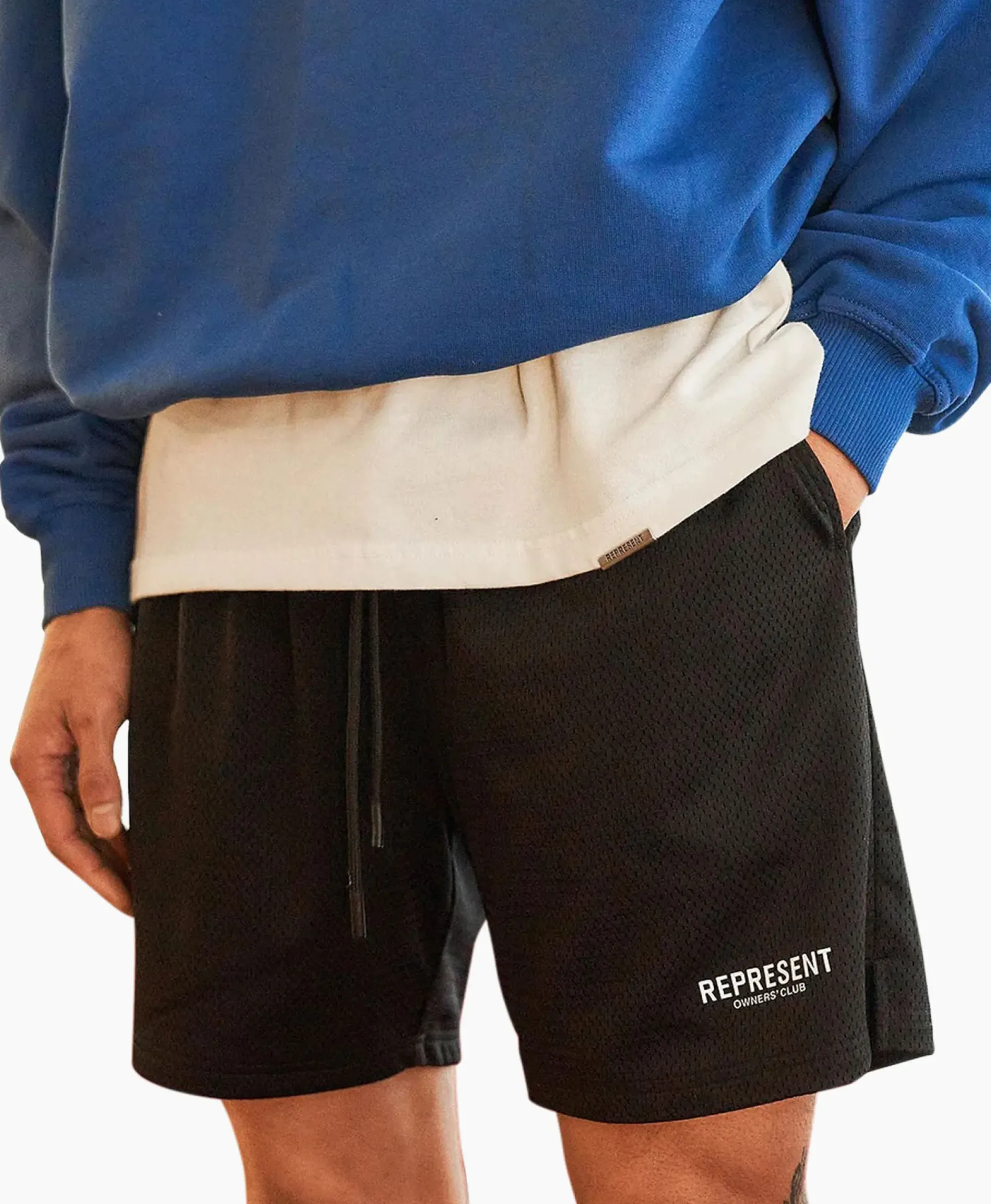Broeken^Represent Korte Broek Owners Club Mesh Zwart