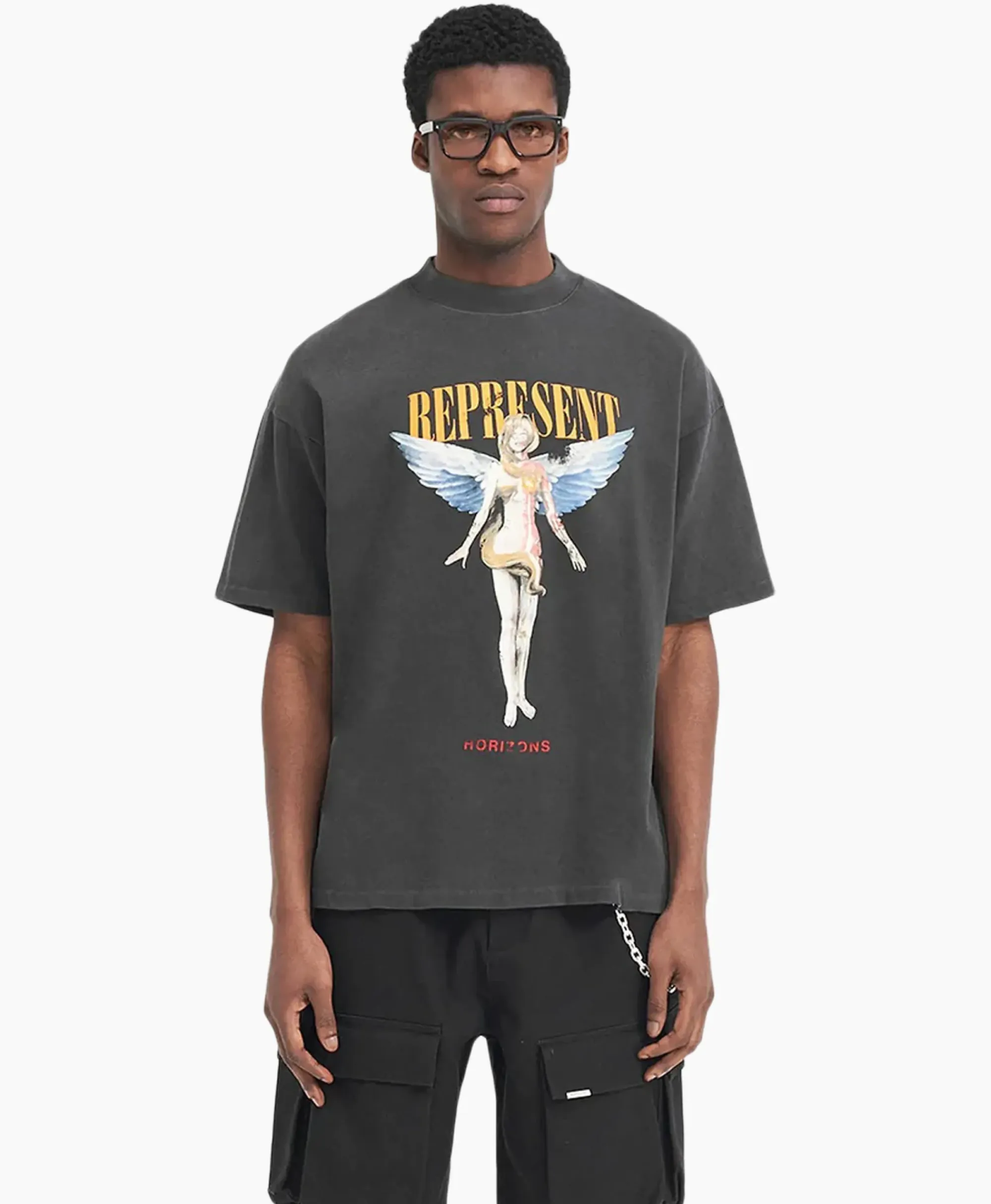 T-Shirts^Represent T-Shirt Korte Mouw Rebornzwart