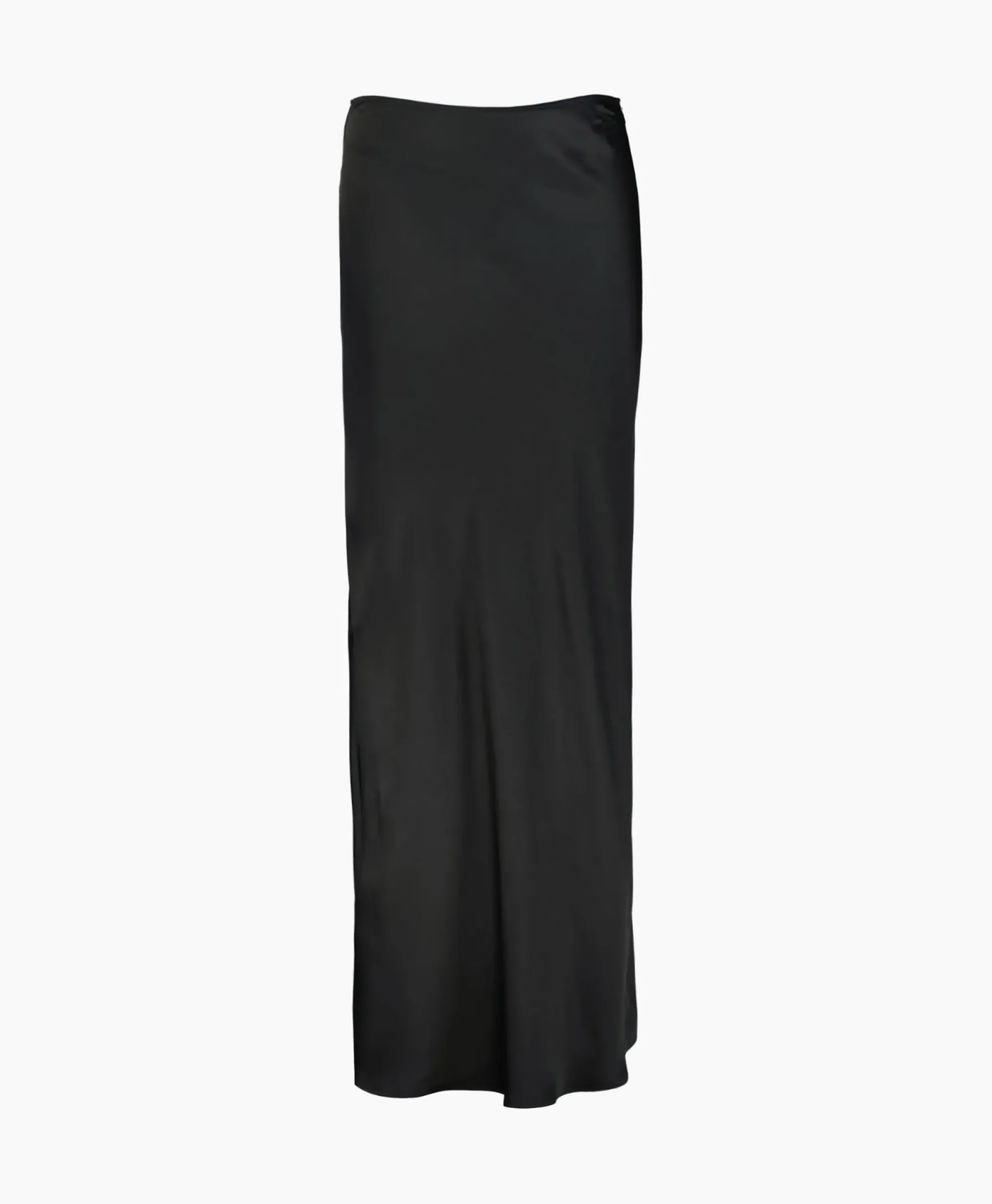 Rokken^Róhe Rohe Midi Rok Long Satin Zwart
