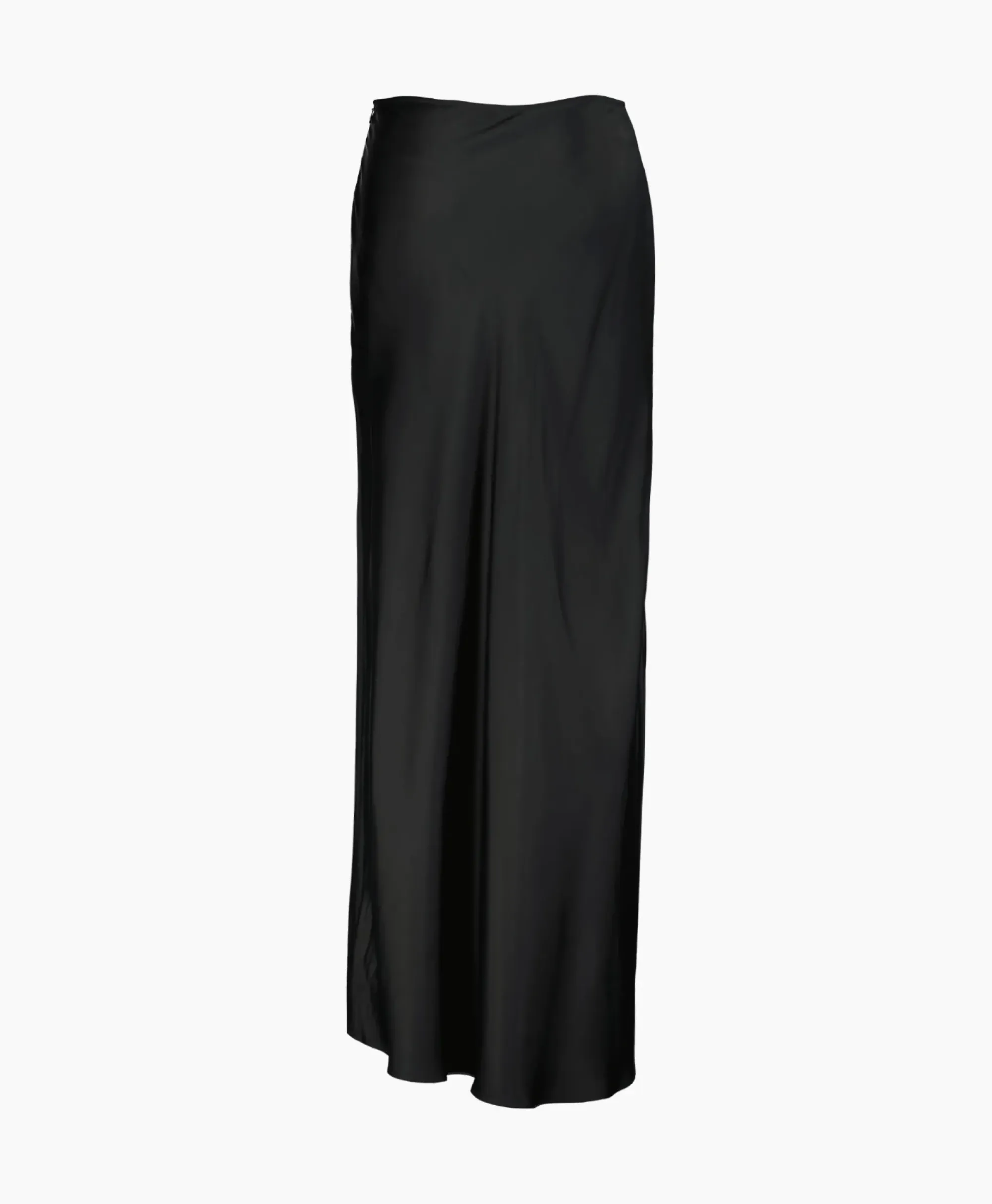 Rokken^Róhe Rohe Midi Rok Long Satin Zwart