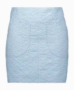 Rokken^Róhe Rohe Minirok Short Jacquard Skirt Blauw