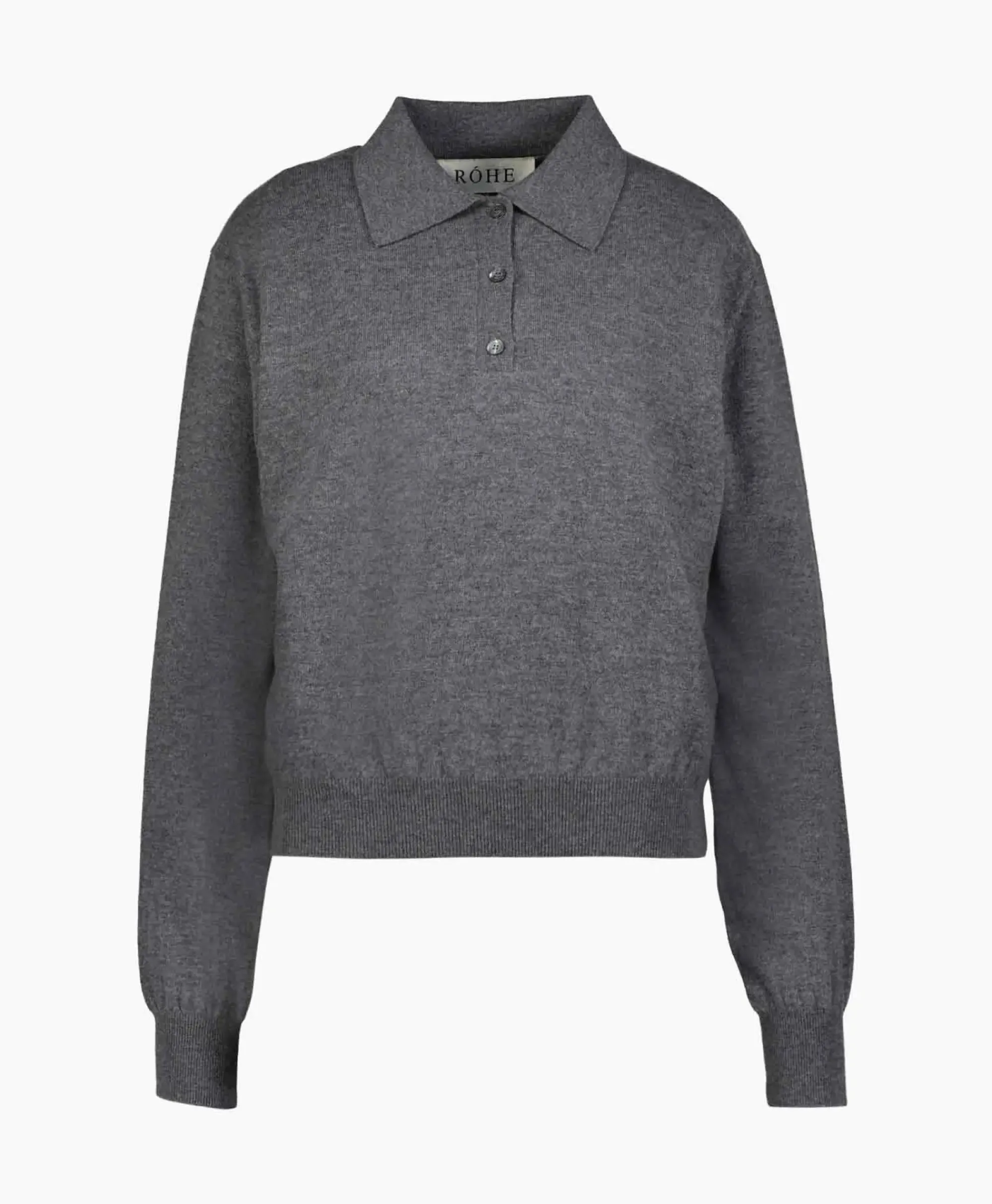 Truien^Róhe Rohe Pullover Wool Cashmere Polo Grijs