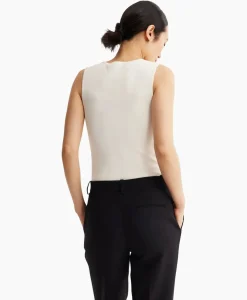 T-Shirts & Tops^Róhe Rohe Top Bustier Shaped Knitted Off White