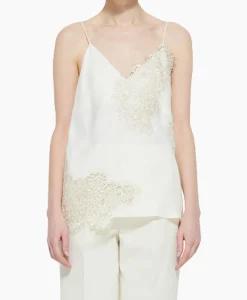 T-Shirts & Tops^Róhe Rohe Top Lace Camisole Ecru