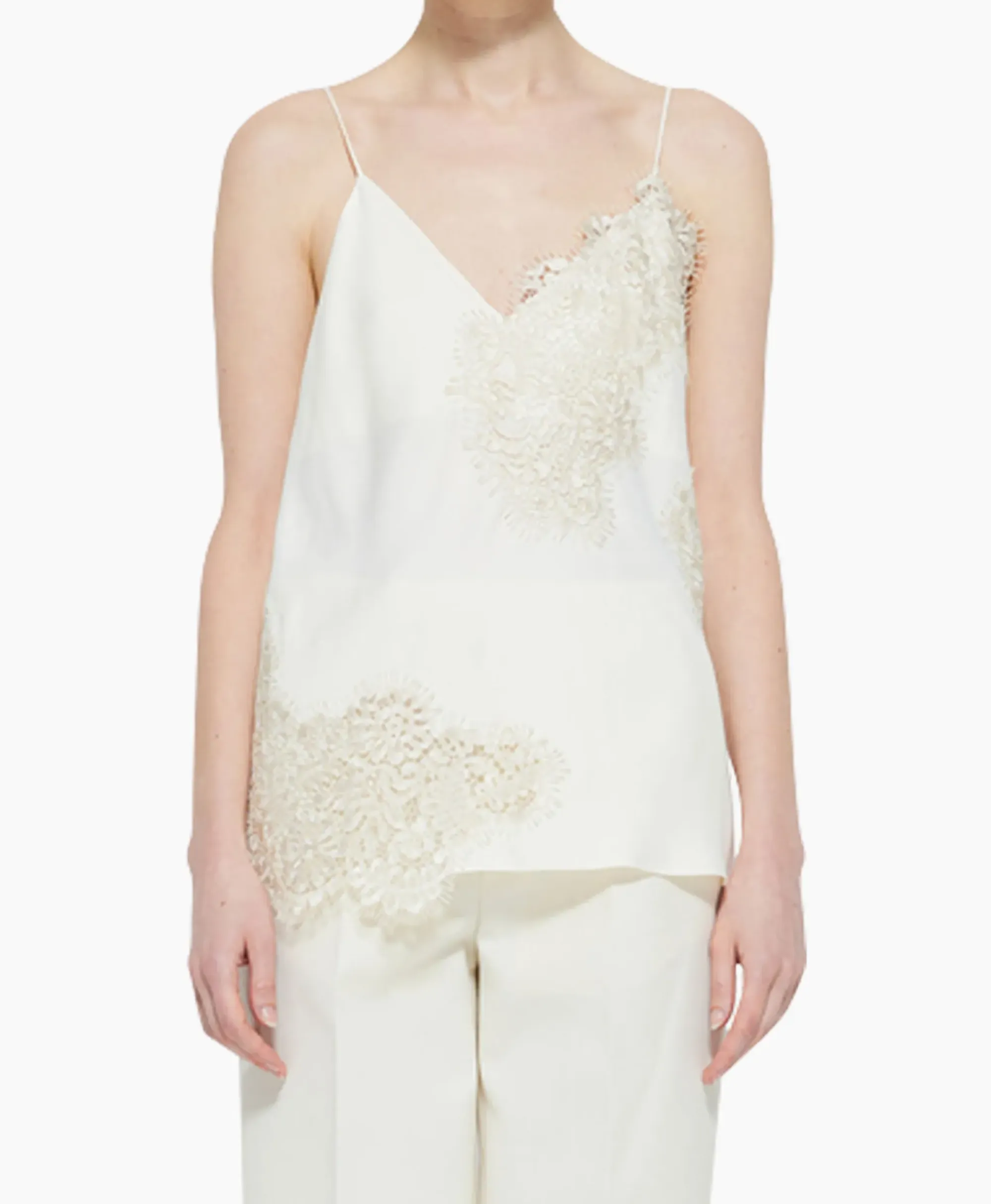 T-Shirts & Tops^Róhe Rohe Top Lace Camisole Ecru