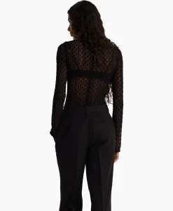 T-Shirts & Tops^Róhe Rohe Top Lace Zwart