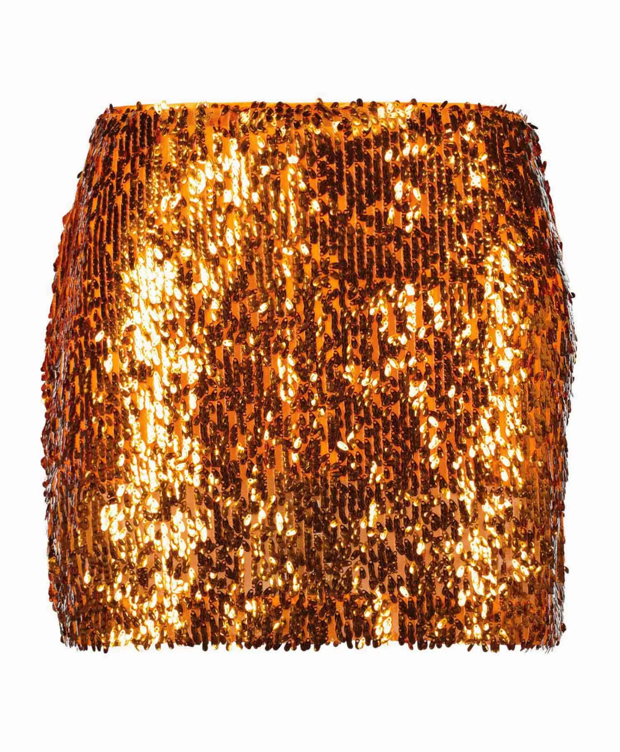 Rokken^Rotate Minirok Sequins Mini Oranje