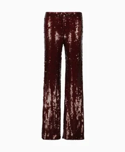 Broeken^Rotate Pantalon Sequins Low Waist Bordeaux