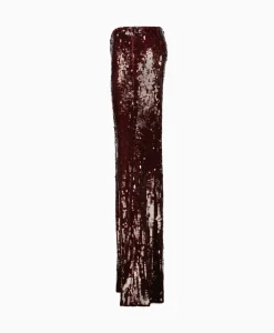 Broeken^Rotate Pantalon Sequins Low Waist Bordeaux