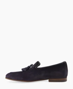 Instappers^Santoni Loafer Doodling-Rvr Donker Blauw