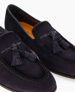 Instappers^Santoni Loafer Doodling-Rvr Donker Blauw