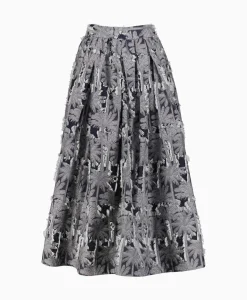 Rokken^Sara Roka Midi Rok Divonne Grijs