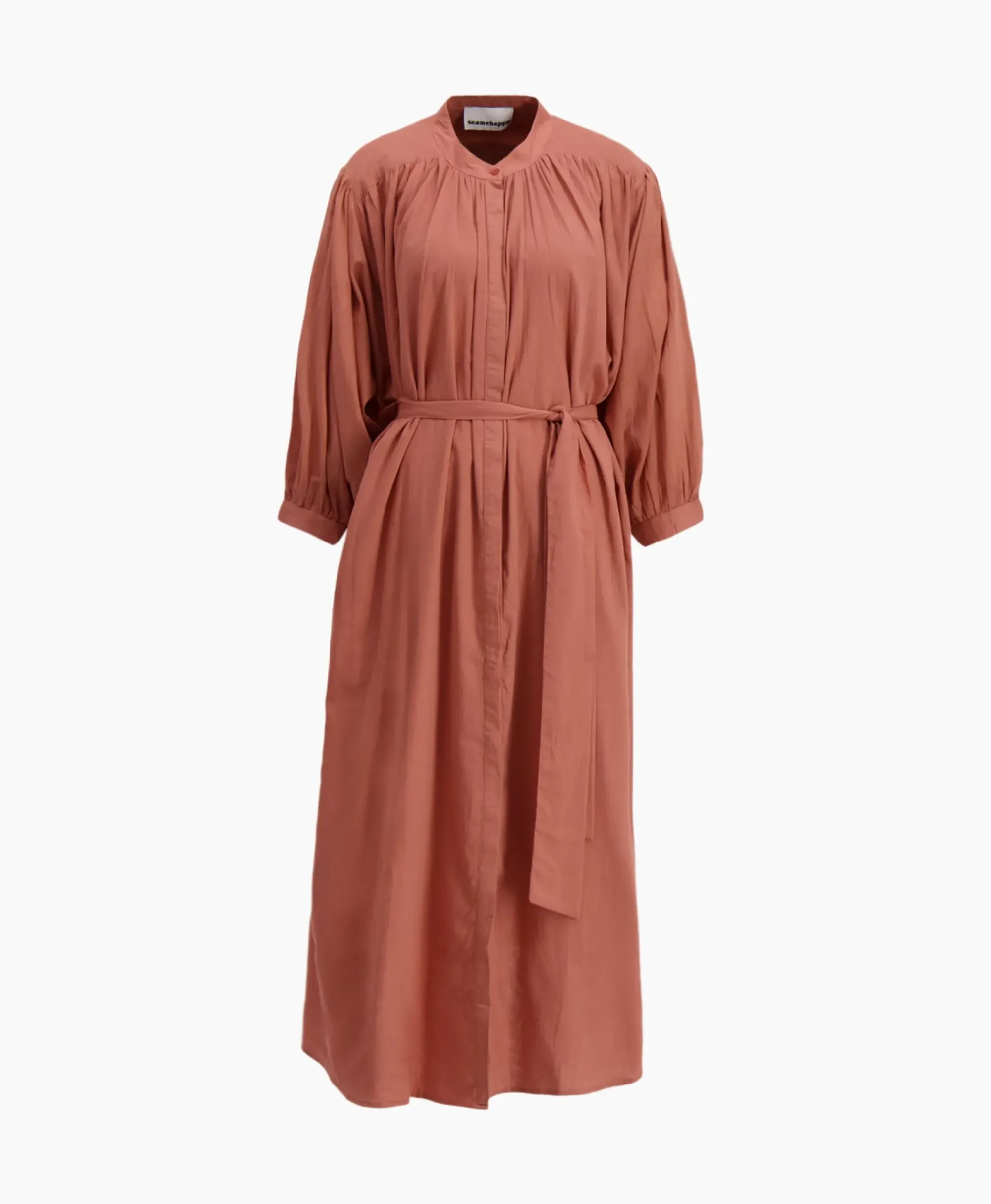 Jurken^Sea Me Happy Maxi Jurk Balloon Long Double Layered Bruin
