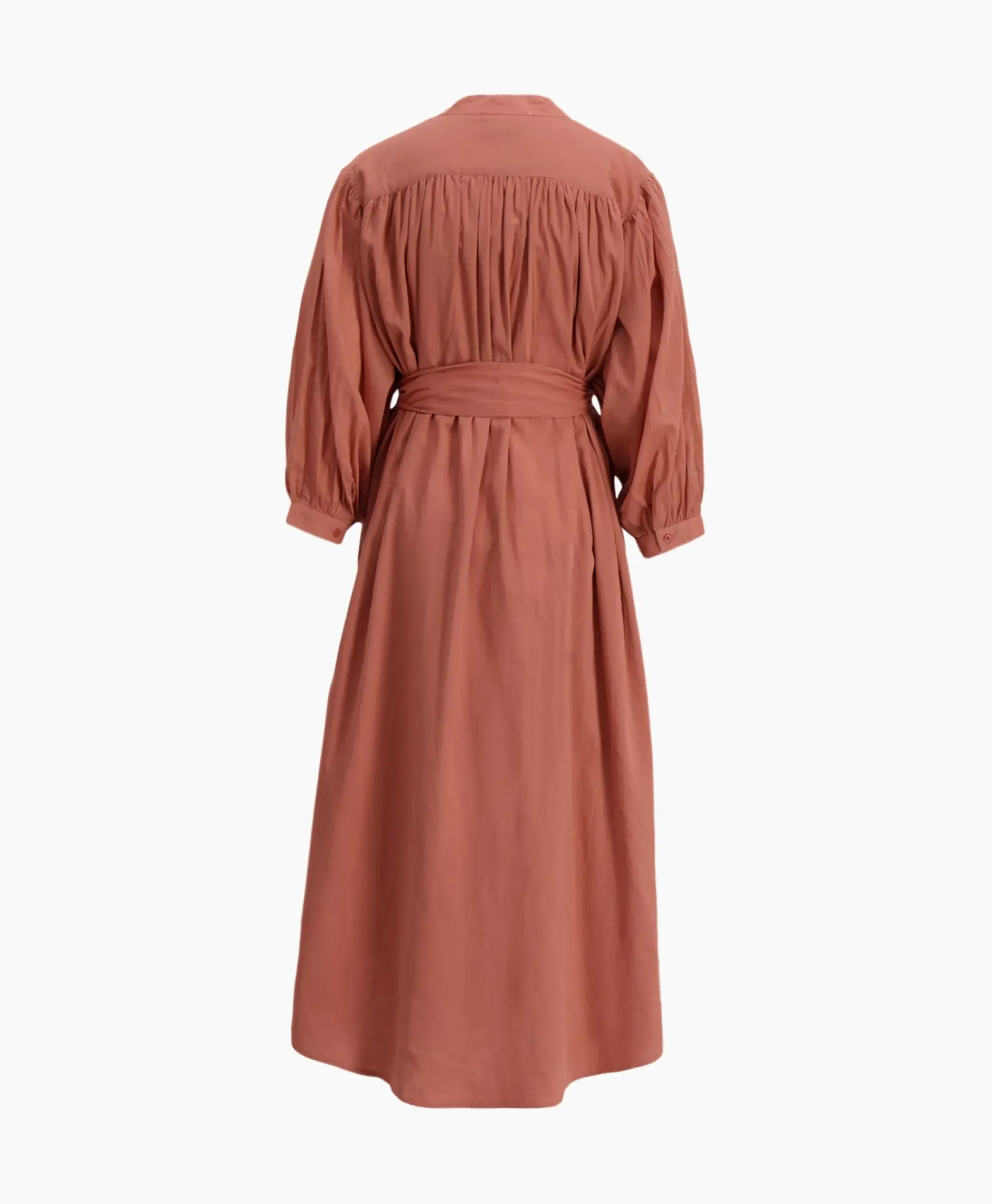 Jurken^Sea Me Happy Maxi Jurk Balloon Long Double Layered Bruin