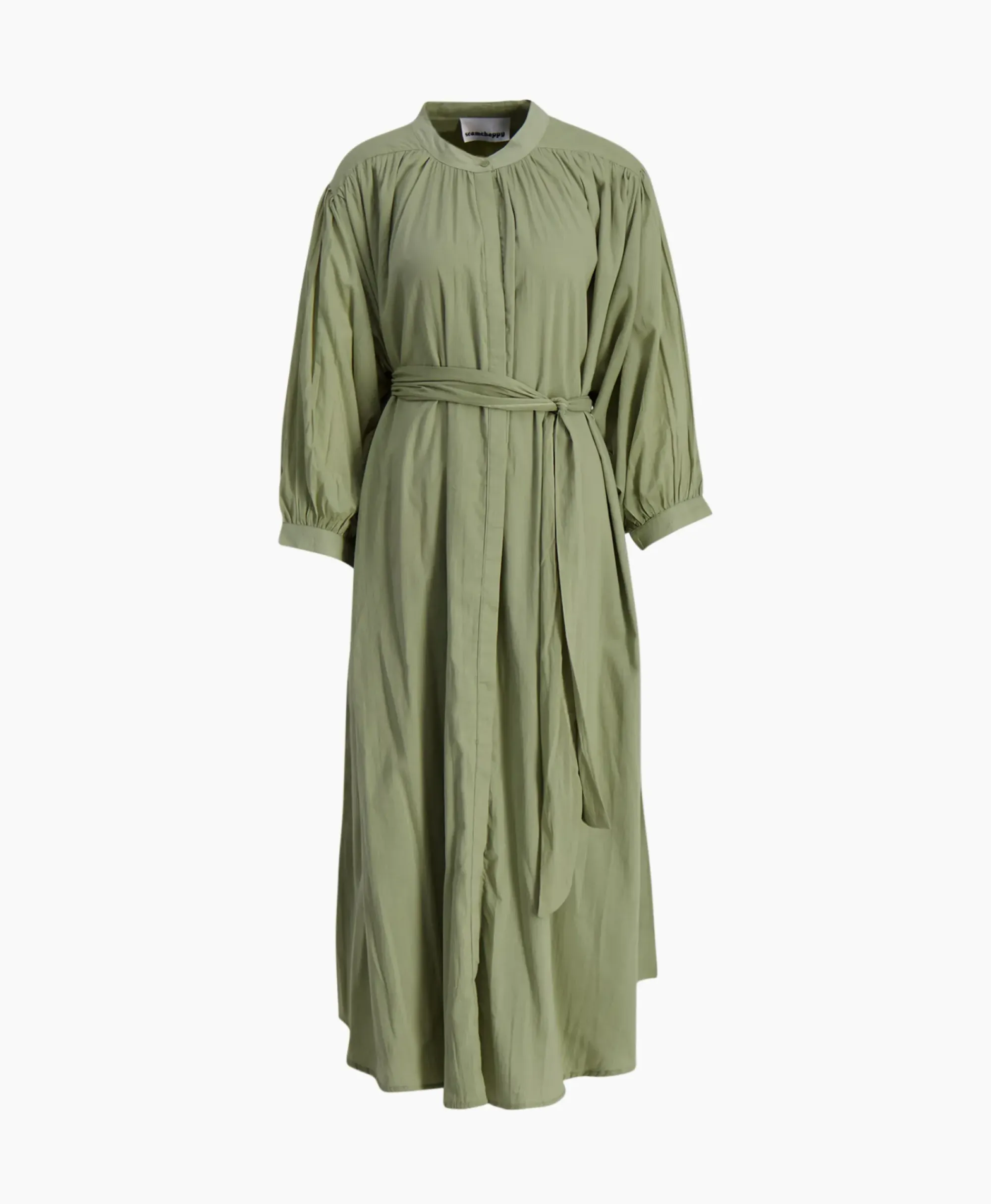 Jurken^Sea Me Happy Maxi Jurk Balloon Long Double Layered Licht Groen