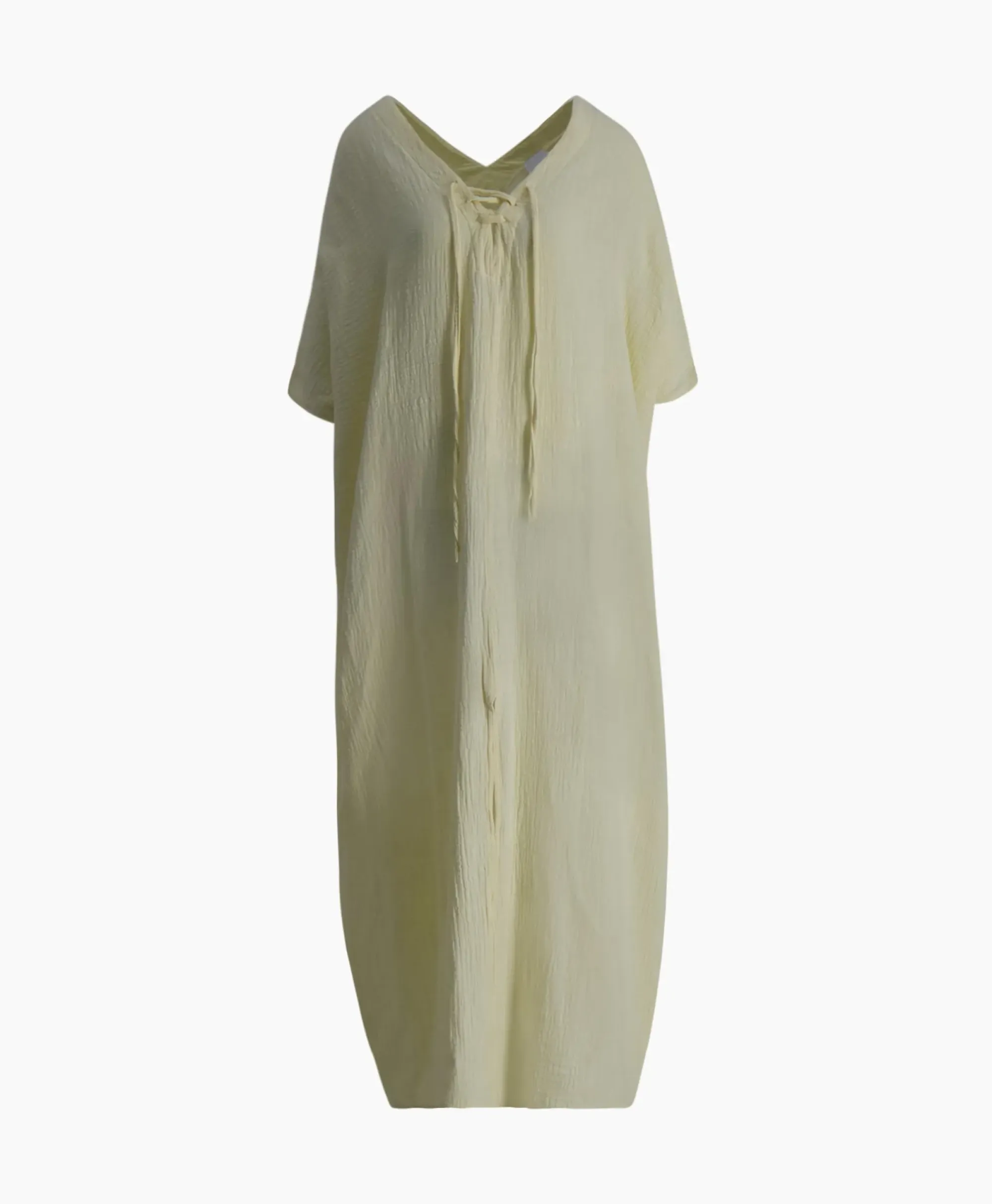 Jurken^Sea Me Happy Maxi Jurk Monoi Bamboo Licht Geel