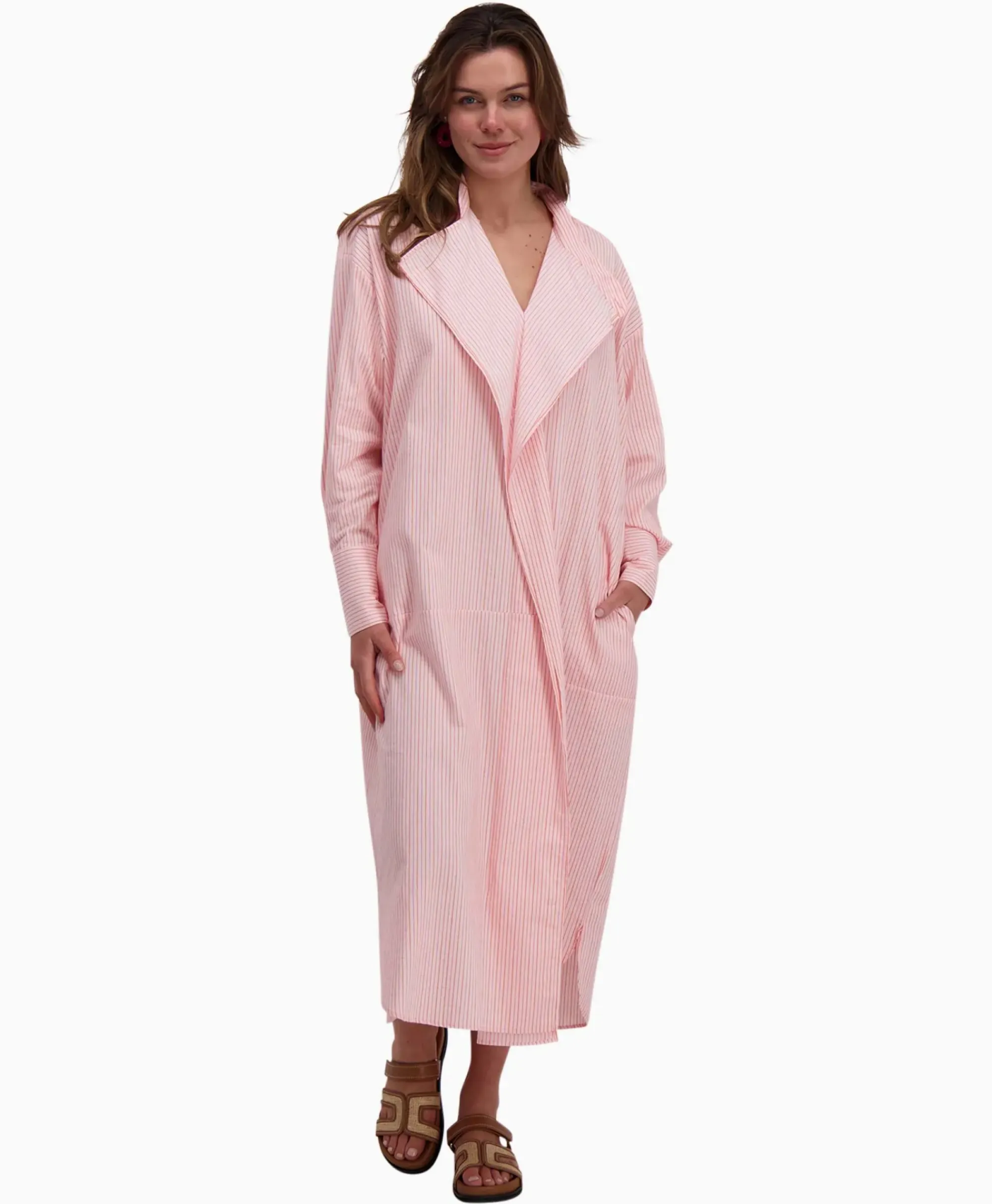 Jurken^Sea Me Happy Maxi Jurk Penelope Woven Striped Rose