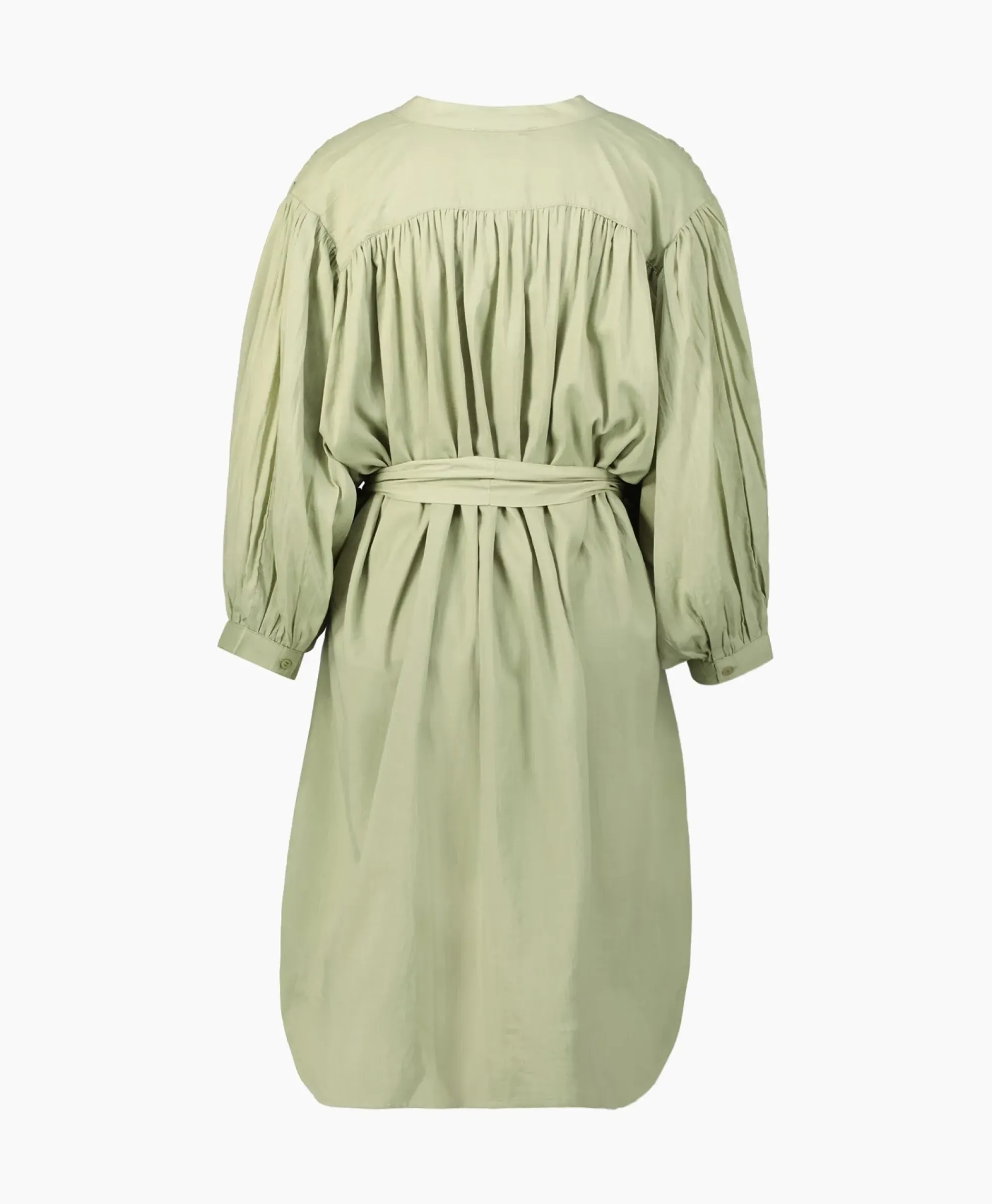 Jurken^Sea Me Happy Mini Jurk Balloon Short Double Layered Licht Groen