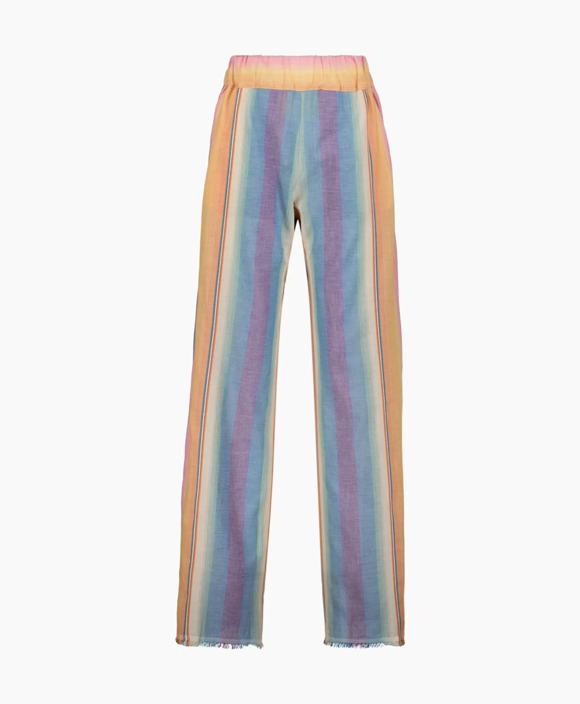 Broeken^Sea Me Happy Pantalon Super Woody Multicolor Licht Geel