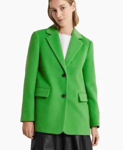 Blazers^Selected Femme Blazer Sasja Wool B Groen