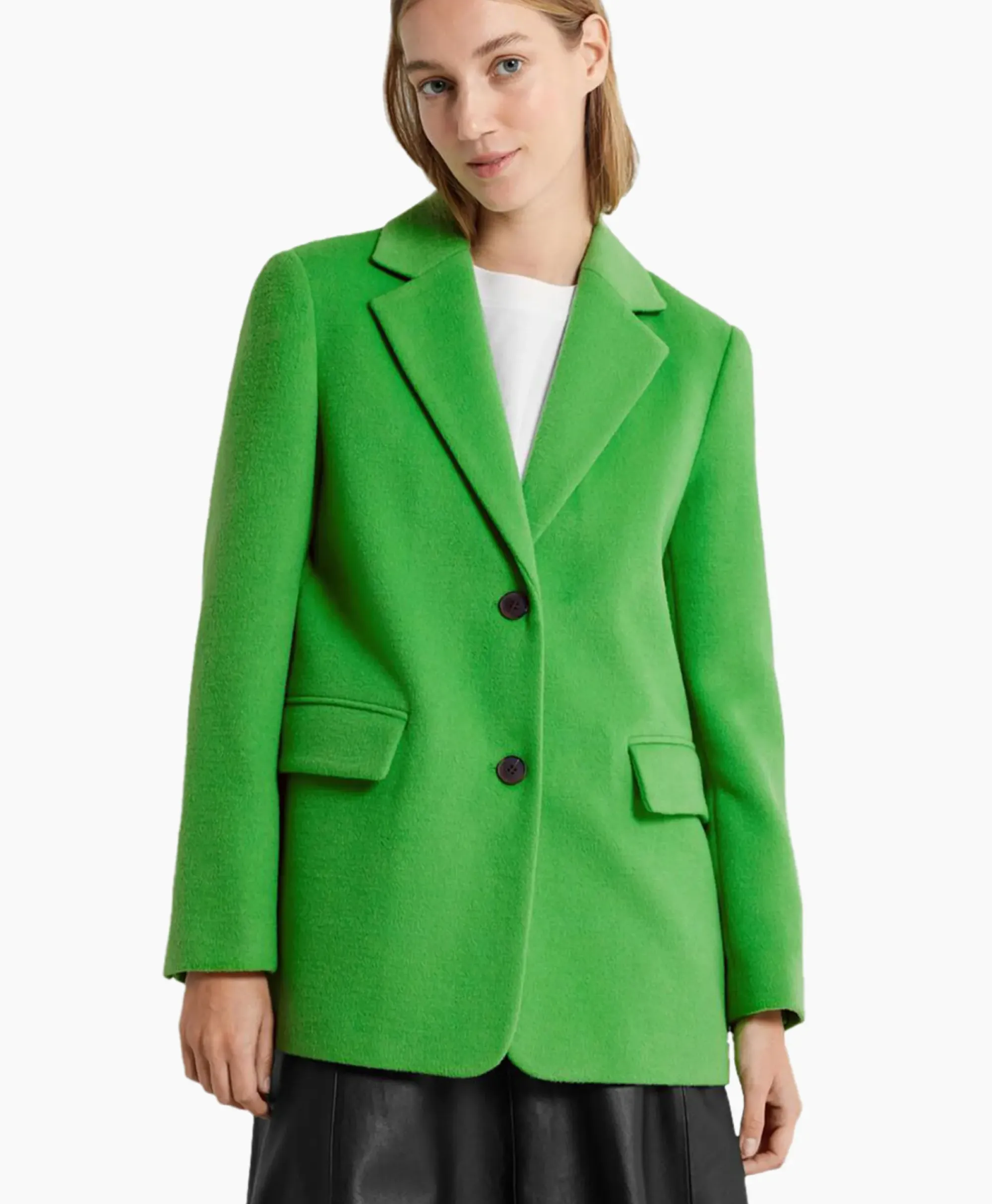 Blazers^Selected Femme Blazer Sasja Wool B Groen