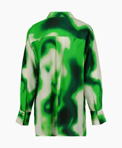 Blouses^Selected Femme Blouse Claudine Ls Shirt B Groen