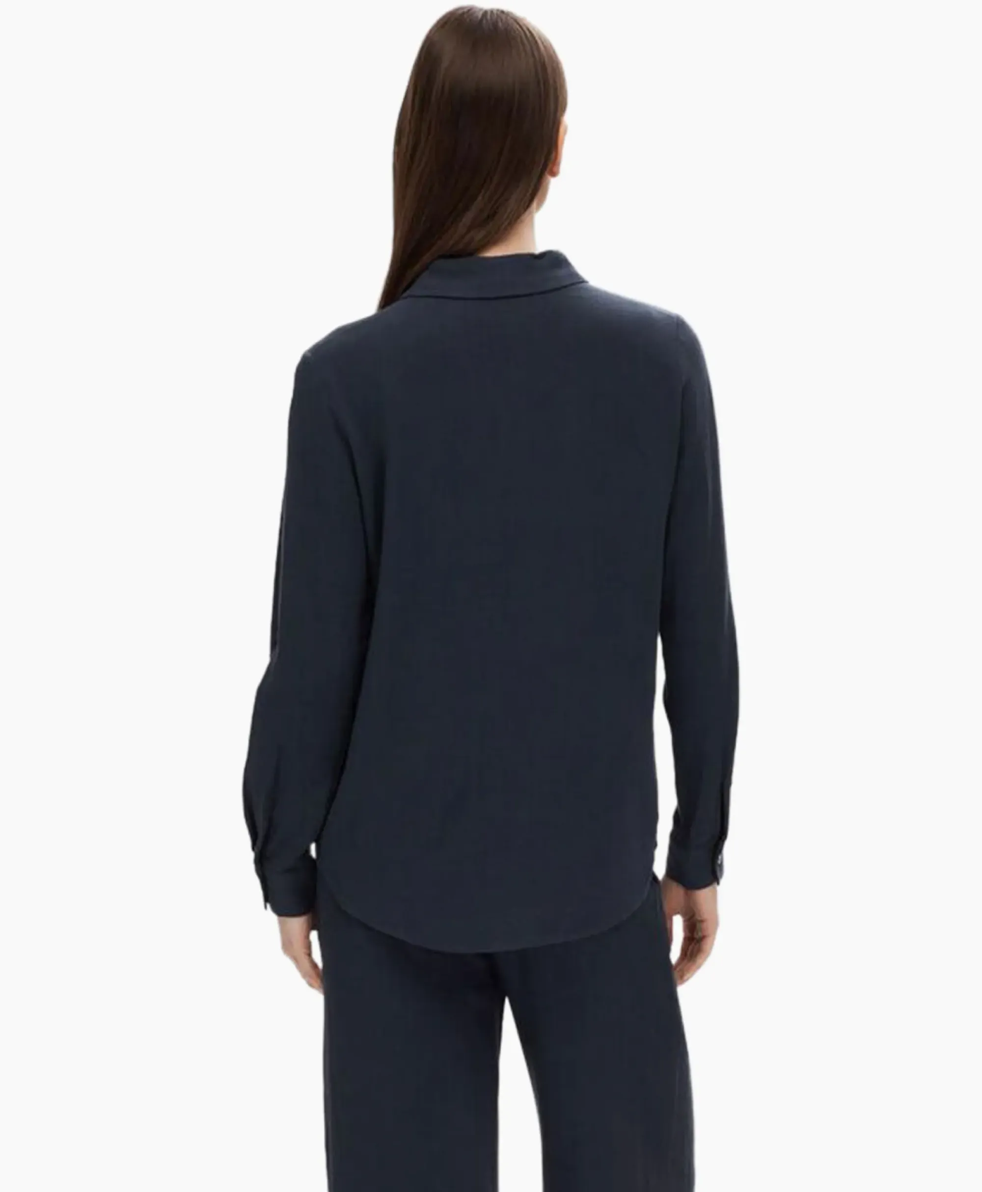 Blouses^Selected Femme Blouse Viva Ls Shirt Noos Donker Blauw