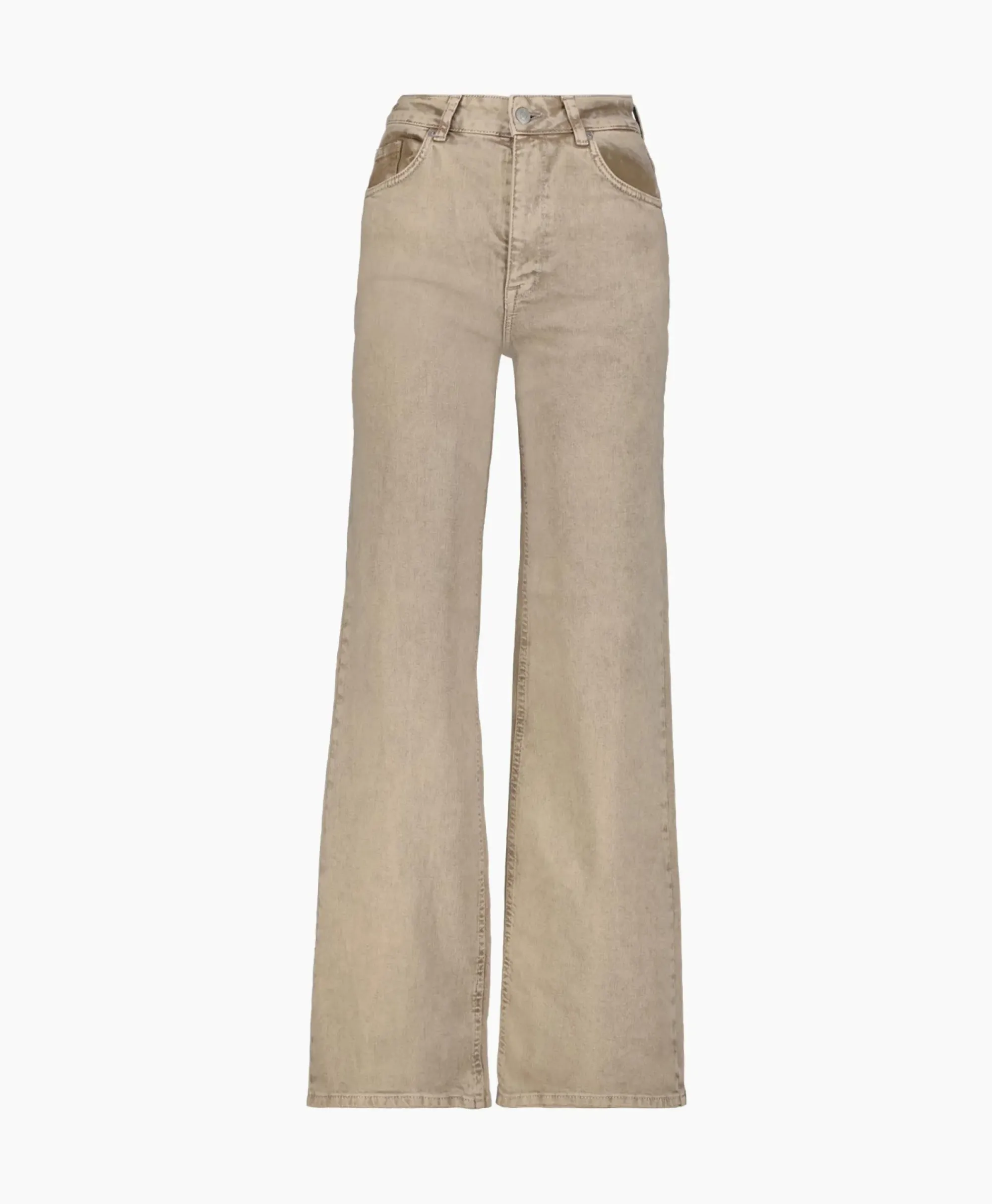 Broeken^Selected Femme Jeans Alice-Cora Hw Latte Denim Wide J Beige
