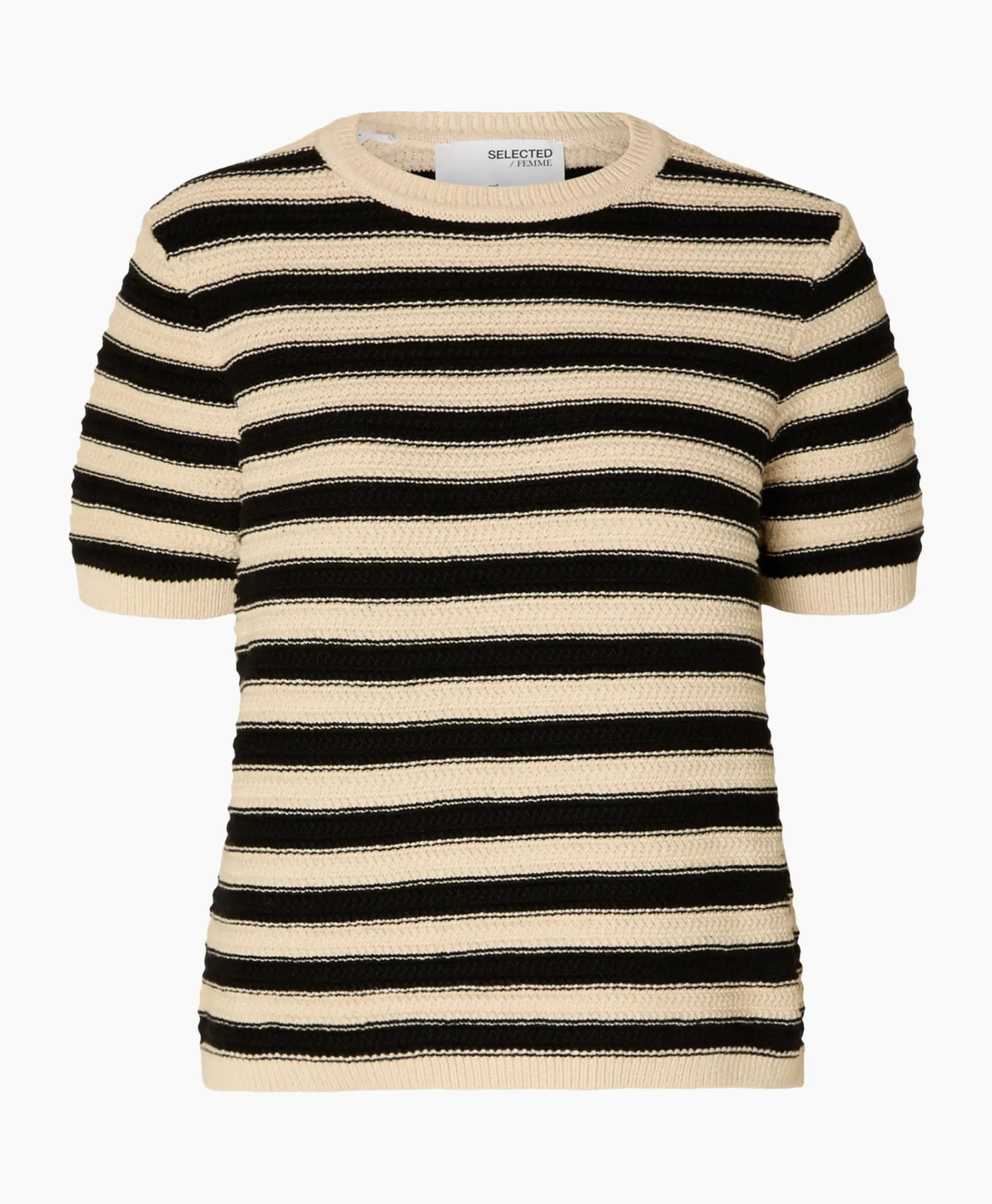 Truien^Selected Femme Pullover Dora Ss Knit O-Neck Goud