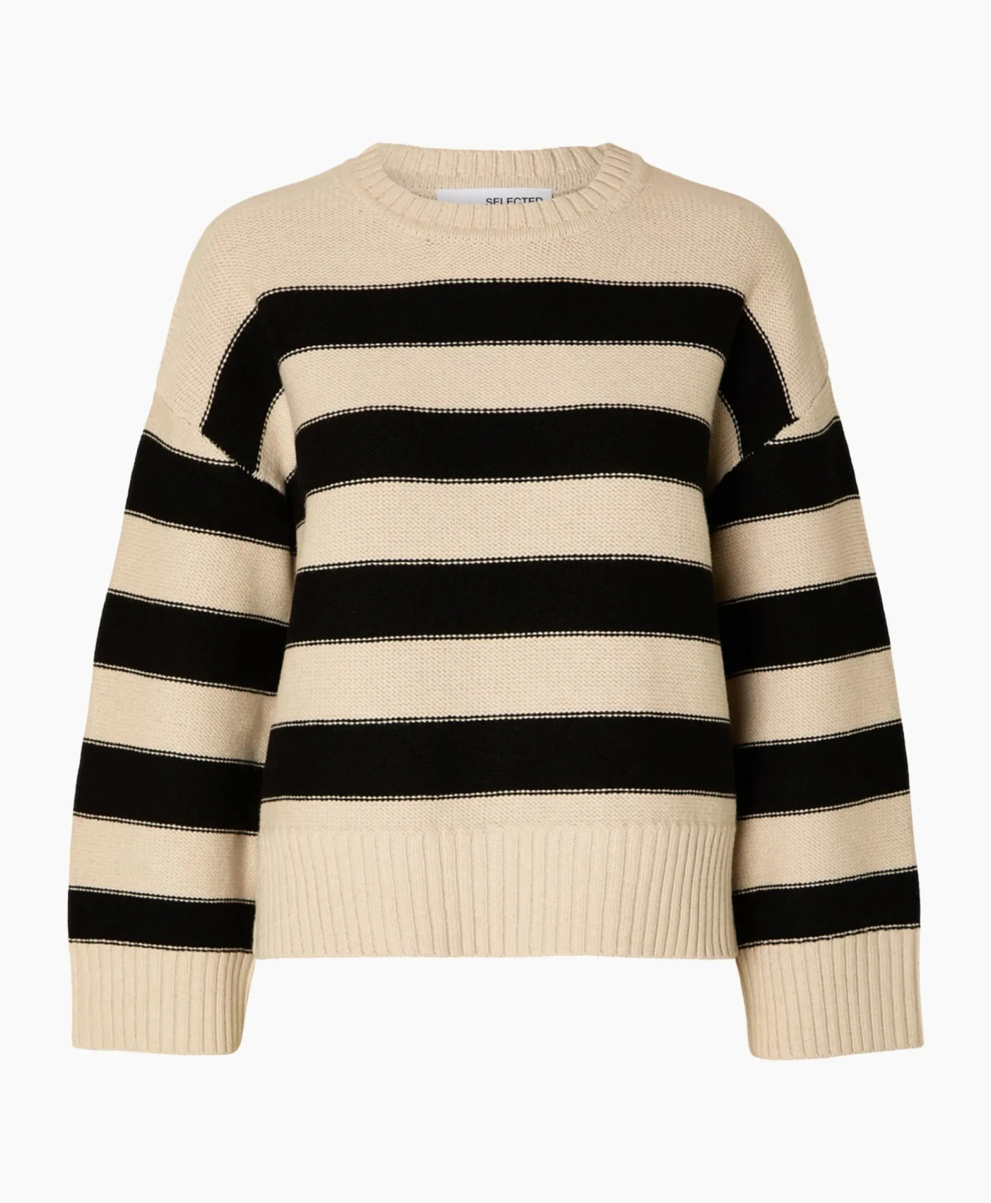 Truien^Selected Femme Pullover Jill Ls Knit O-Neck Goud