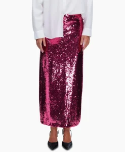 Rokken^Selected Femme Rok Omina Hw Ankle Sequins Skirt B Pink