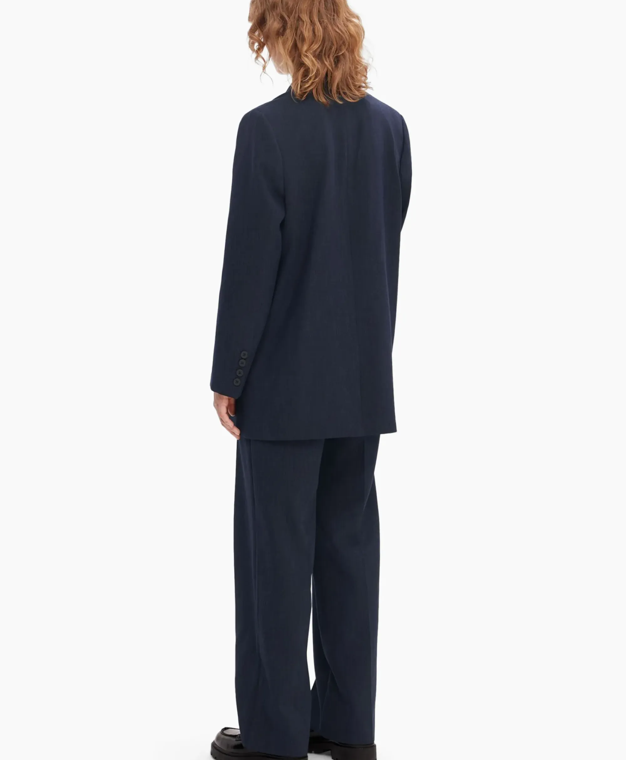 Blazers^Selected Femme Jasje Rita Ls Relaxed Blazer D Sapdonker Blauw