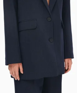 Blazers^Selected Femme Jasje Rita Ls Relaxed Blazer D Sapdonker Blauw