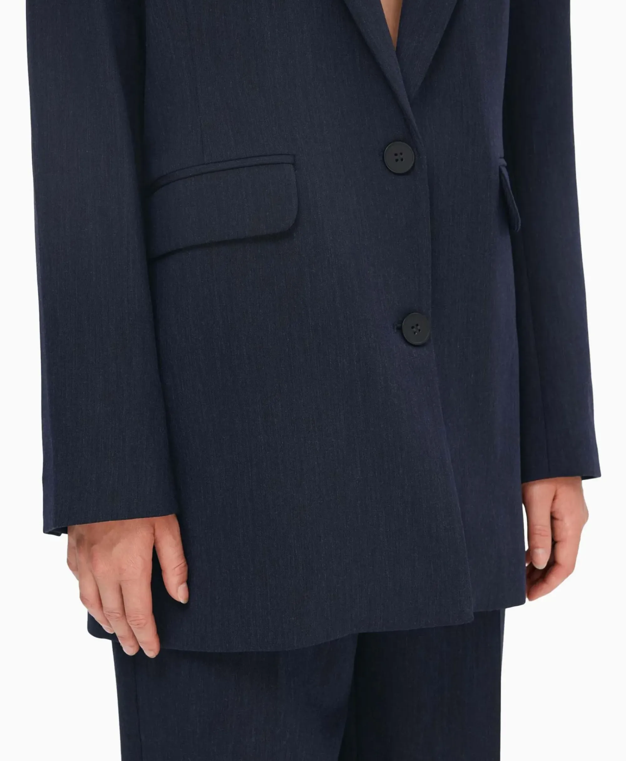 Blazers^Selected Femme Jasje Rita Ls Relaxed Blazer D Sapdonker Blauw