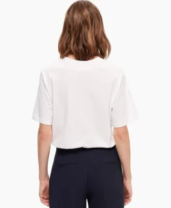 T-Shirts & Tops^Selected Femme T-Shirt Korte Mouw Vilja Ss Printed Tee W Noos Wit
