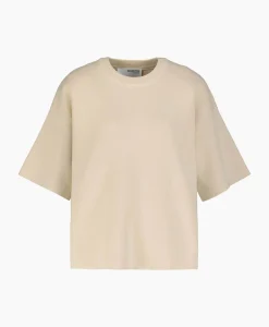 T-Shirts & Tops^Selected Femme T-Shirt Korte Mouw Liva 2/4 Knit O-Neck Noos Off White
