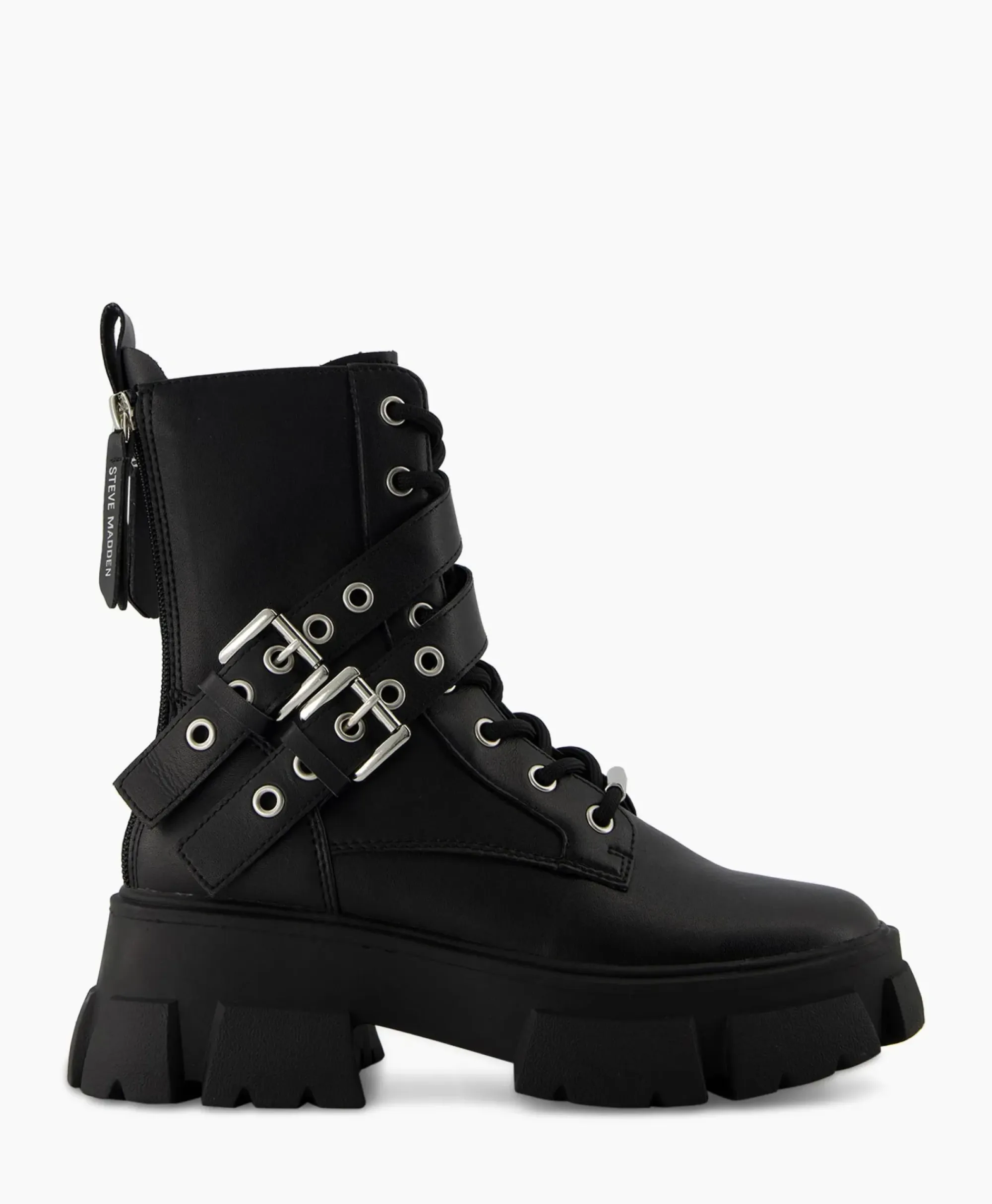 Laarzen^Steve Madden Enkellaars Traction Zwart