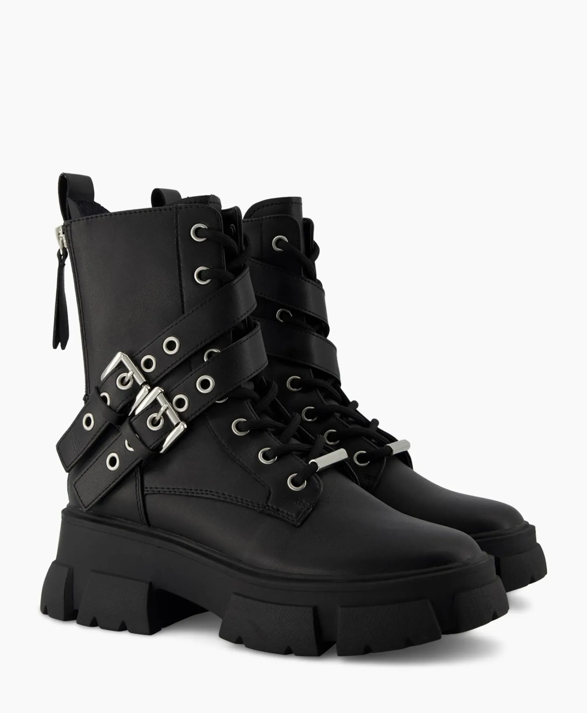Laarzen^Steve Madden Enkellaars Traction Zwart