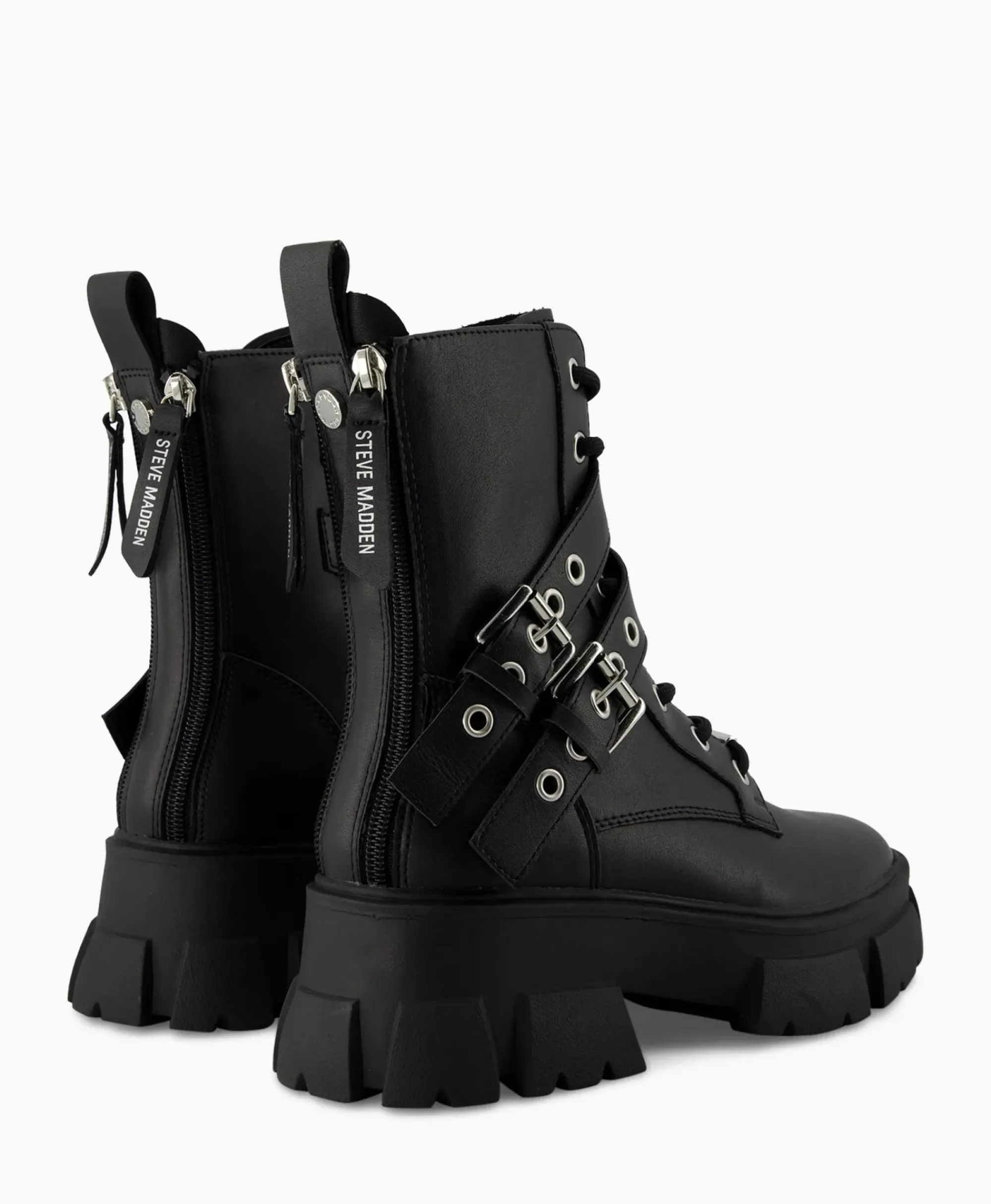 Laarzen^Steve Madden Enkellaars Traction Zwart
