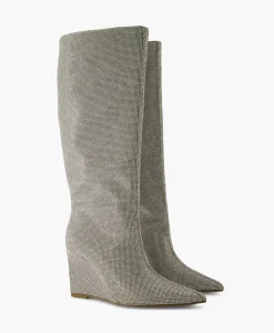 Laarzen^Steve Madden Lange Laars Showout R Zilver