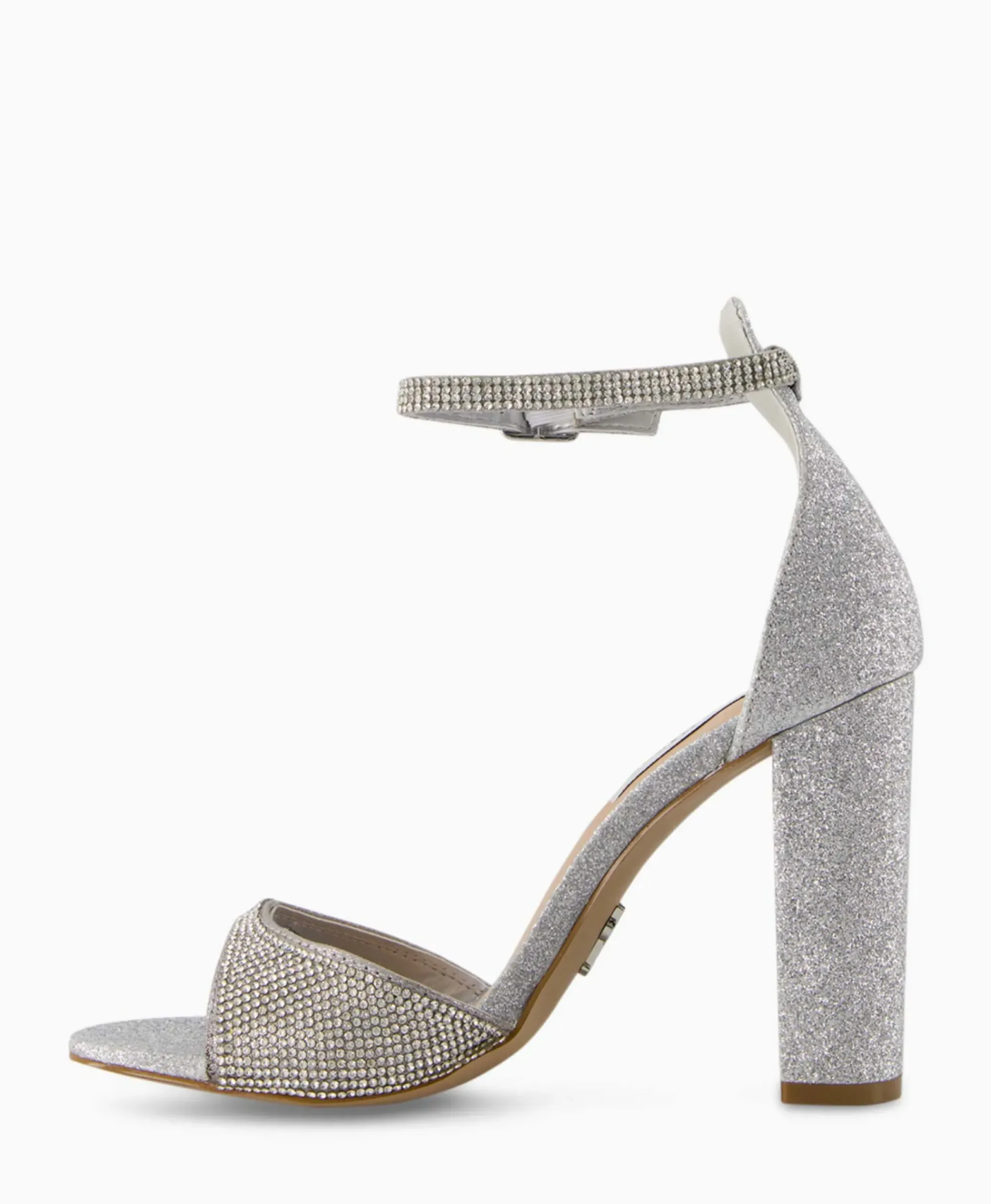 Sandalen^Steve Madden Sandaal Met Hak Capsule-R Zilver